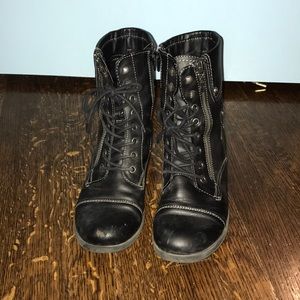 Guess Black Combat Boots